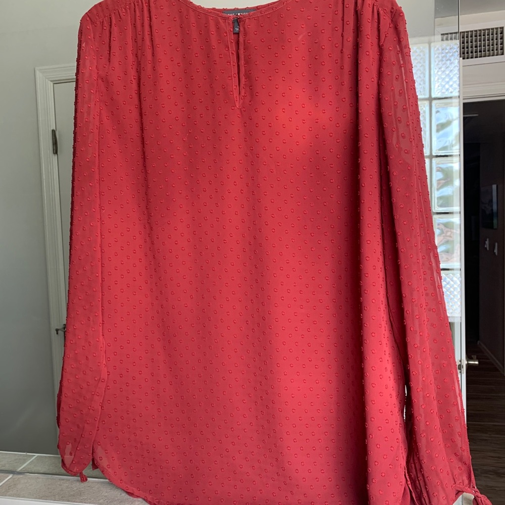 Red Long Sleeve Blouse